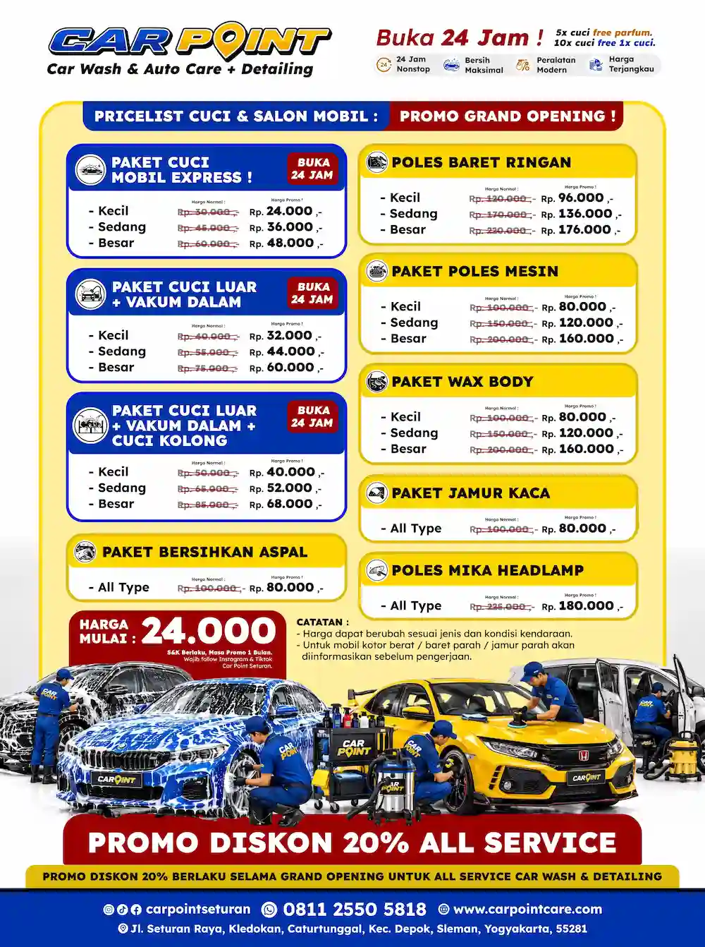 Poster promo Car Wash & Detailing